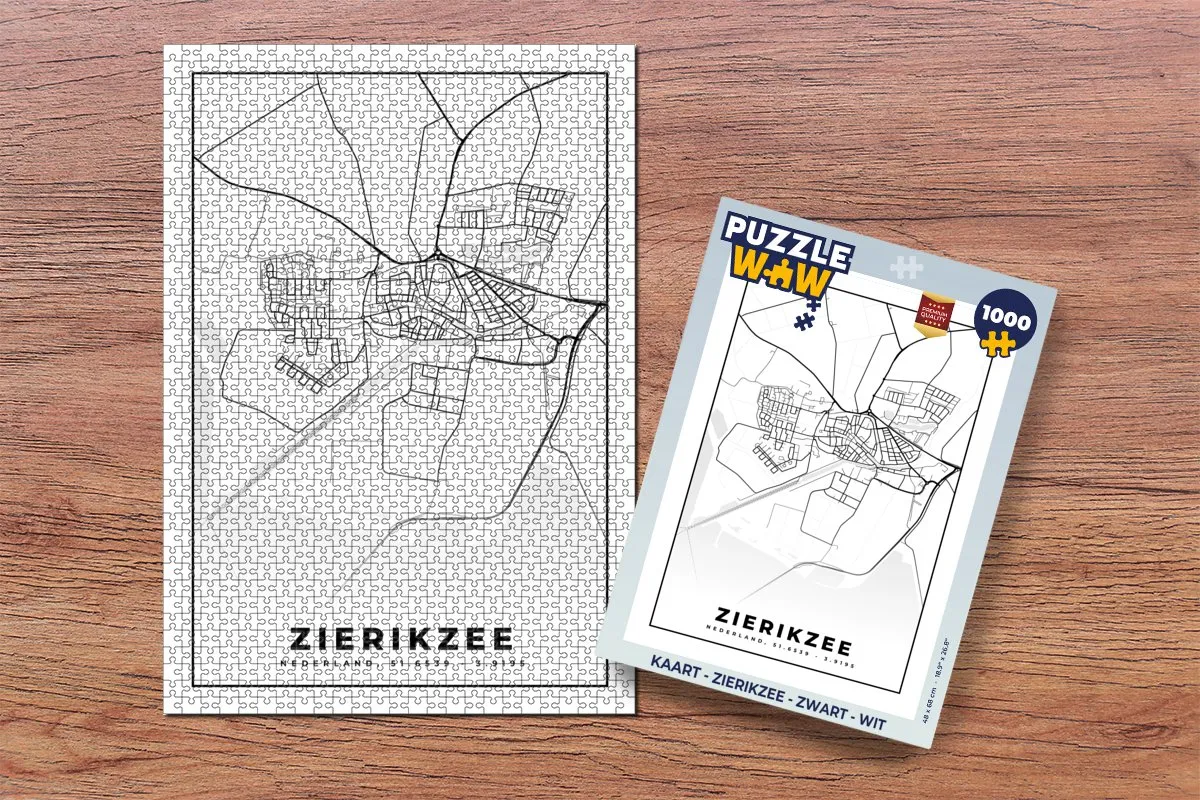 PuzzleWow Zierikzee Legpuzzel 1000 Stuks - Multicolor