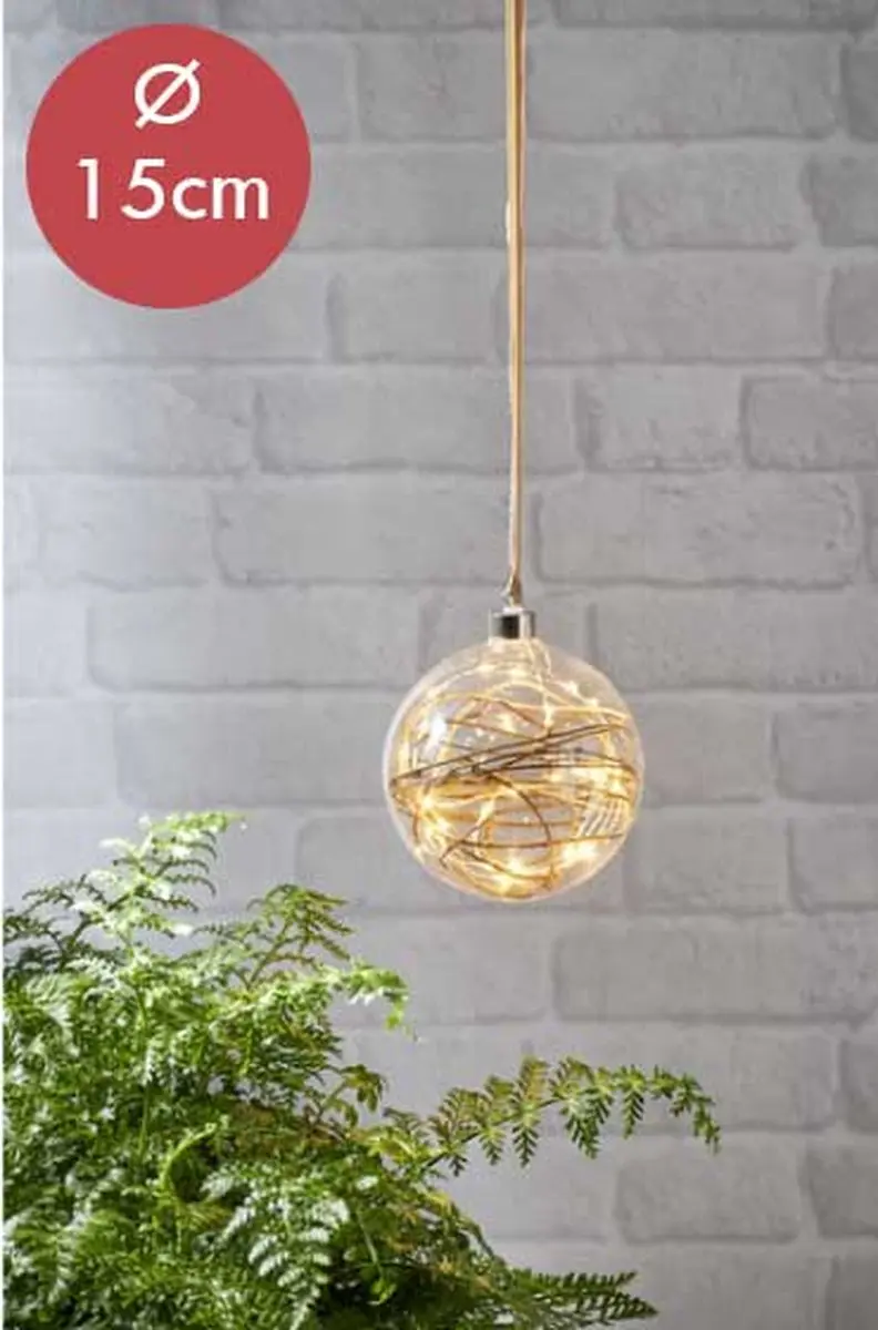 Star Trading Glow Kerstbal 15cm