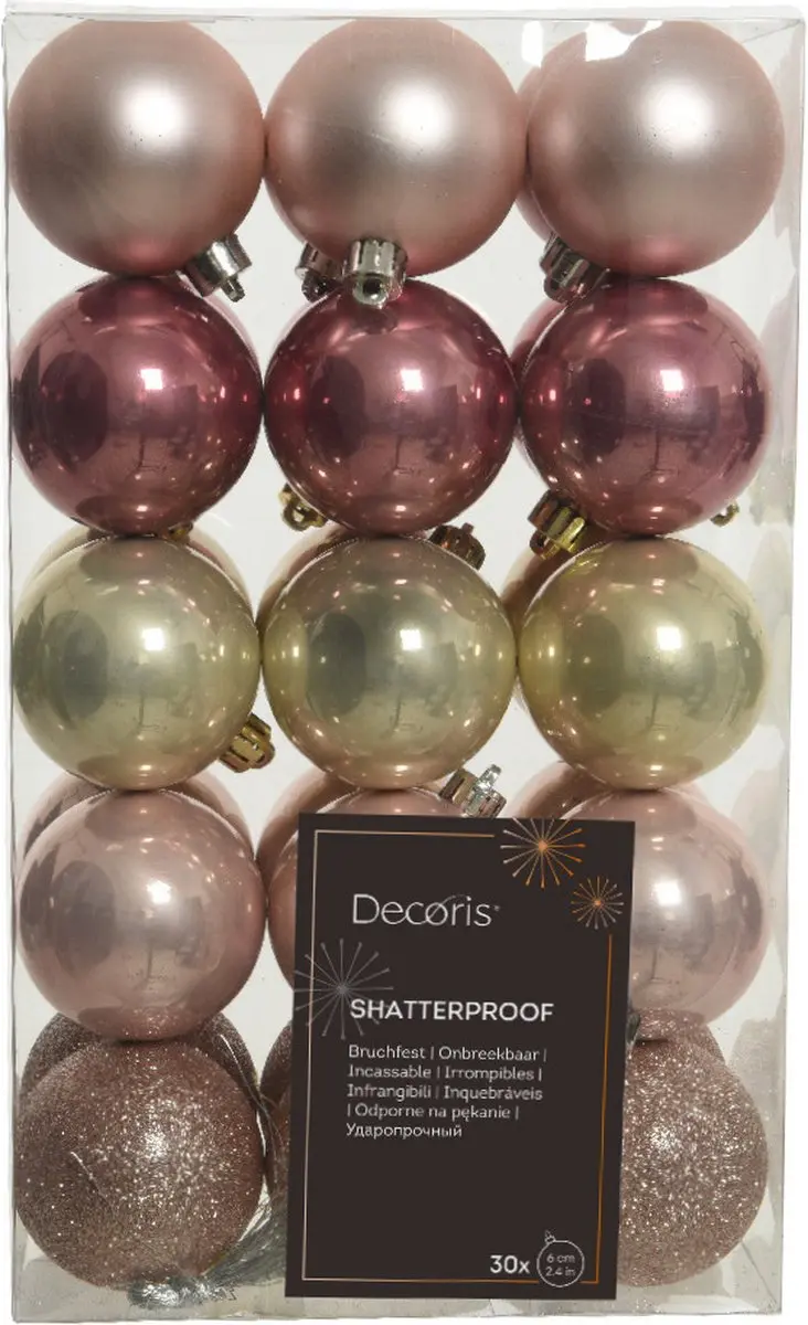 Decoris Kerstballen 30 Stuks