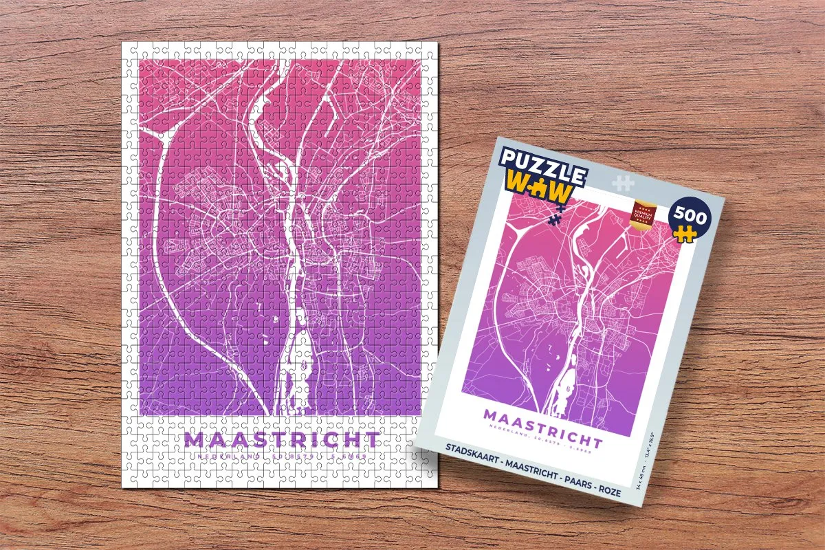 PuzzleWow Maastricht Legpuzzel 500 Stuks - Multicolor