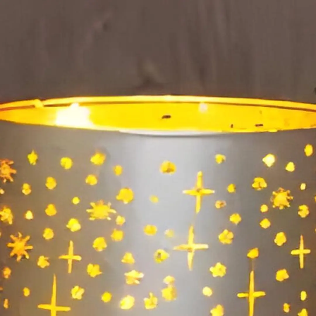 Anna's Collection LED Cylinder Glas Sterren 10x