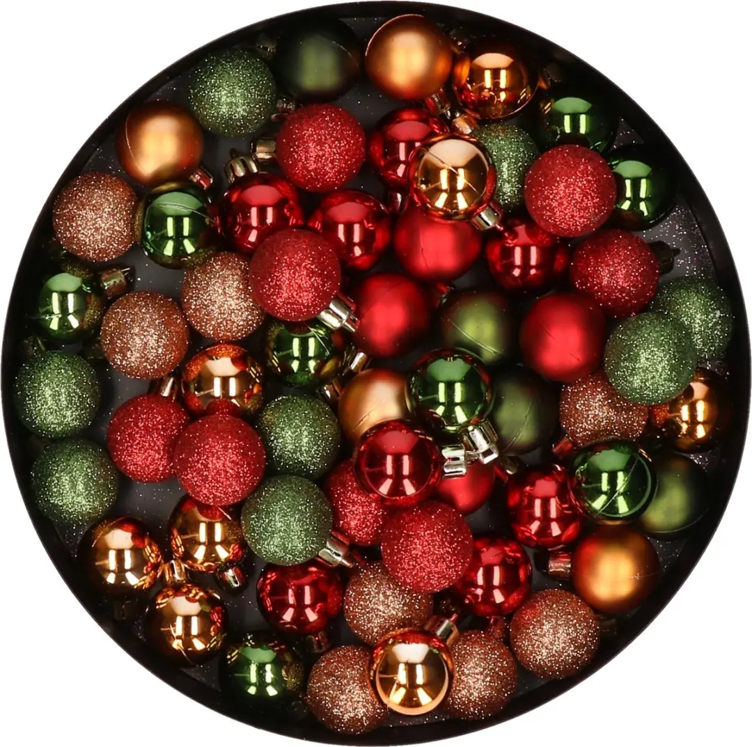 Cosy & trendy Kleine kunststof kerstballen