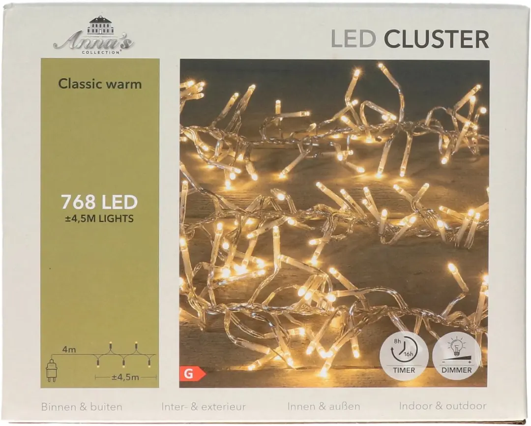 Anna's Collection Clusterverlichting 768L 450cm Warm Wit