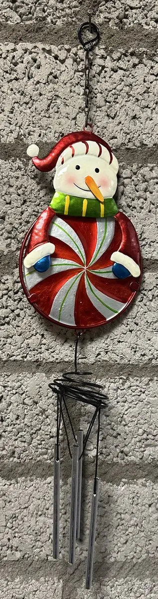 Decoratieve Kersthanger met windgong "Sneeuwpop"