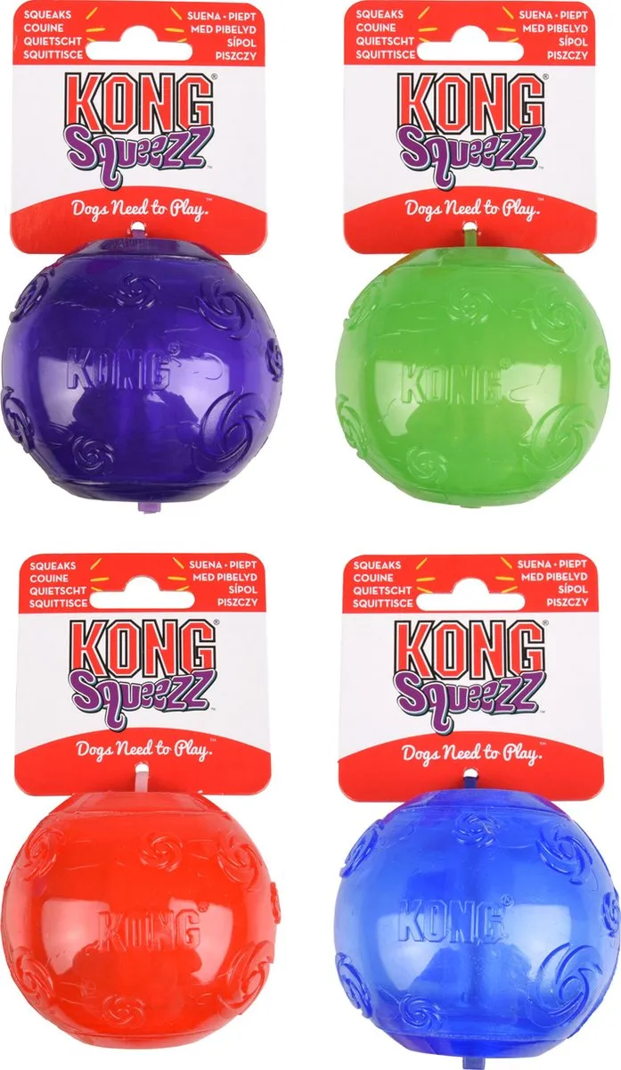 KONG Squezz Ball Hondenbal - Ø8cm - Willekeurige Kleur - afbeelding 6 van 6
