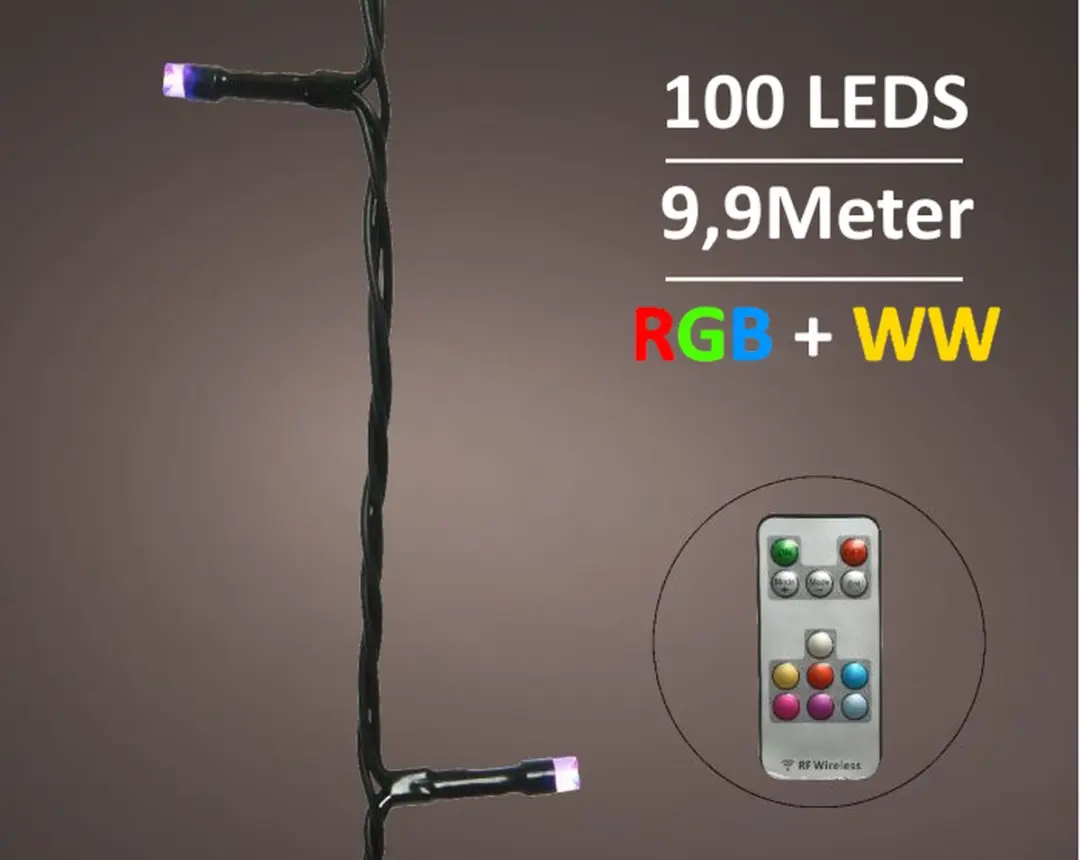 Lumineo Slimme Kerstboomverlichting RGB-W 9,9m - 100 Lampjes - afbeelding 5 van 5