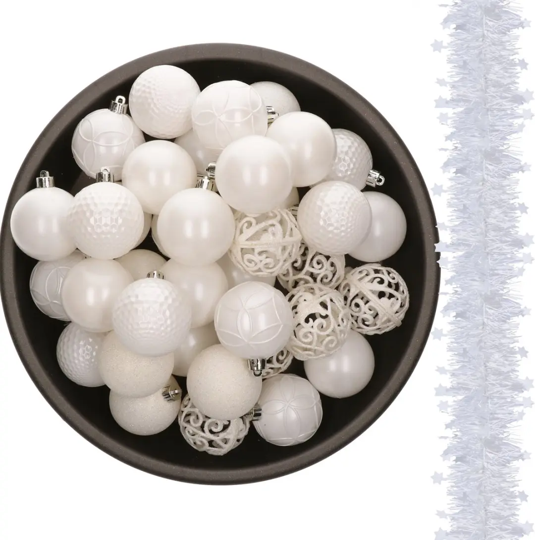 Decoris Kerstballen 37x stuks 6 cm