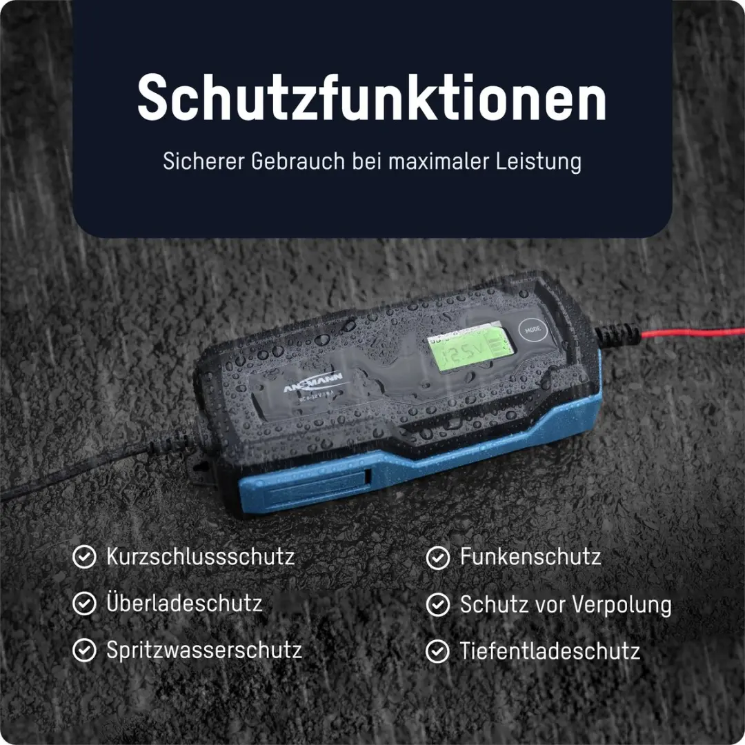 Ansmann BC 6-12V Acculader 6A - Zwart/Blauw - afbeelding 2 van 6