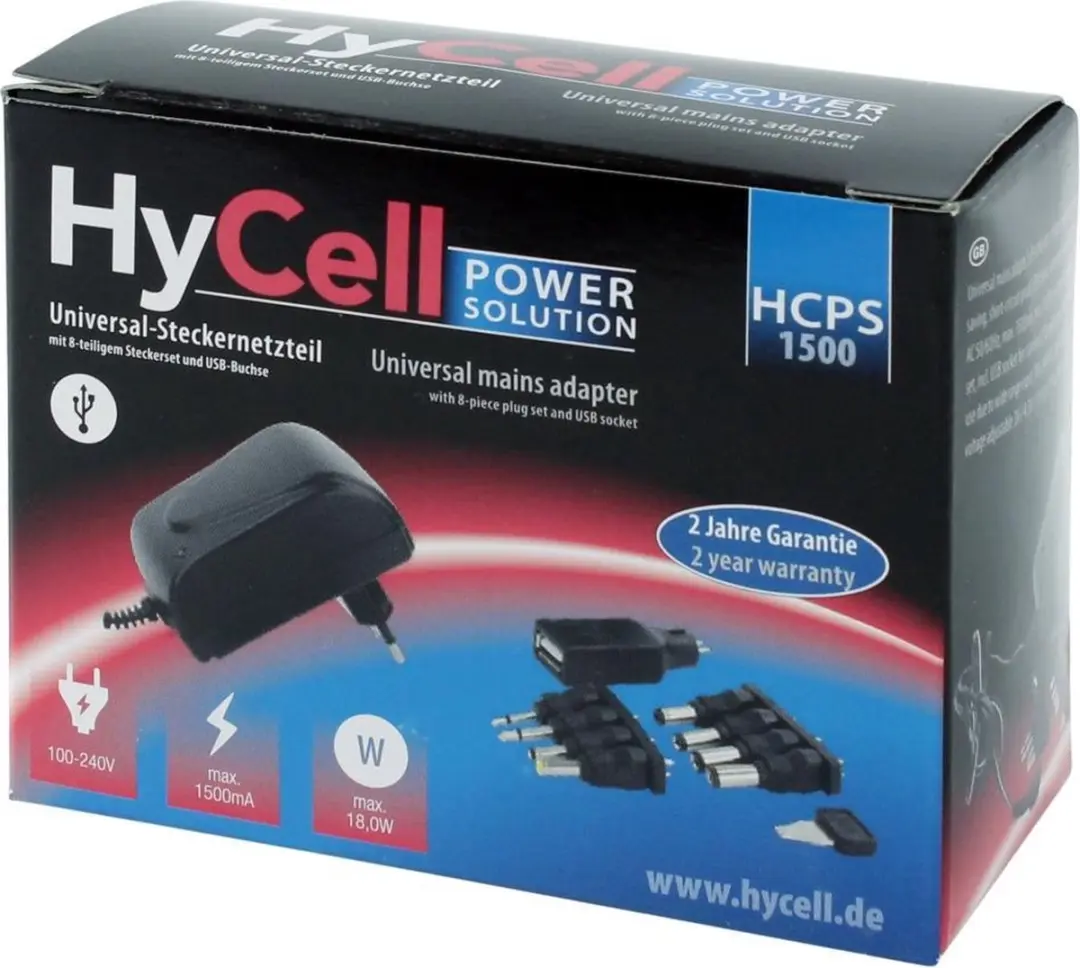 HyCell Universele Oplader 1201-0008 - 1500mA - afbeelding 4 van 6
