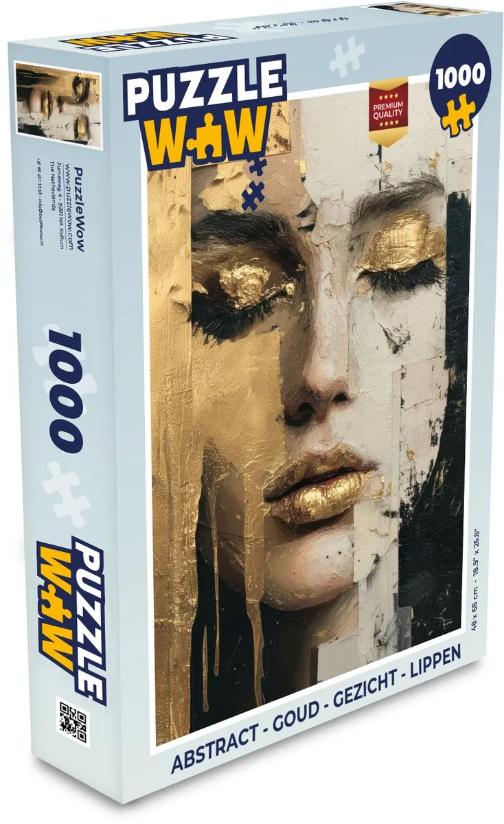 PuzzleWow Abstract Gezicht Lippen Legpuzzel 1000 Stuks