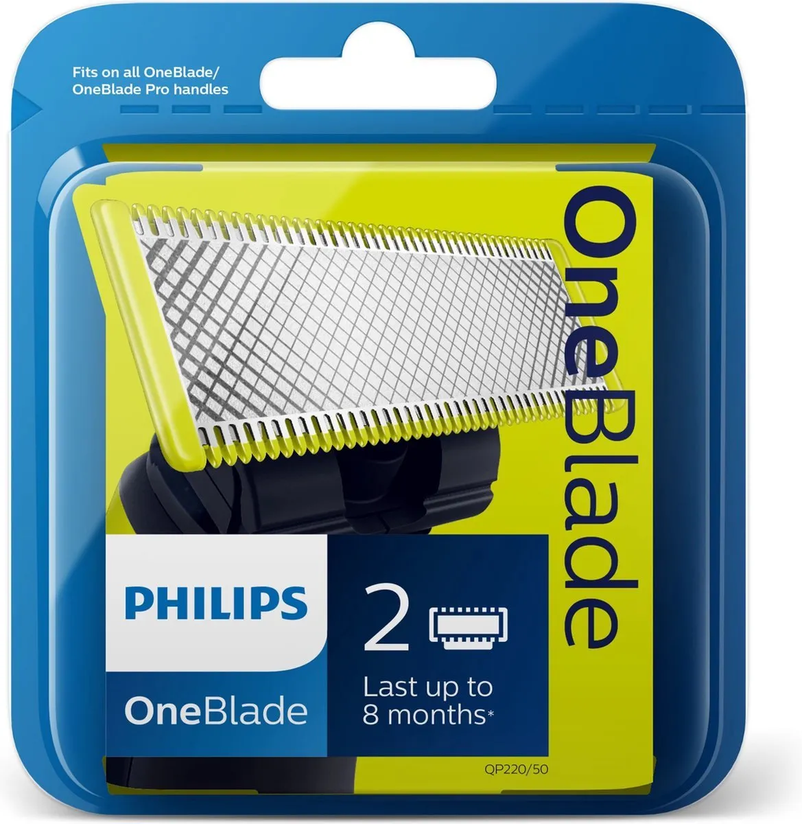 Philips OneBlade QP220/51 Vervangmesjes - 2 Stuks