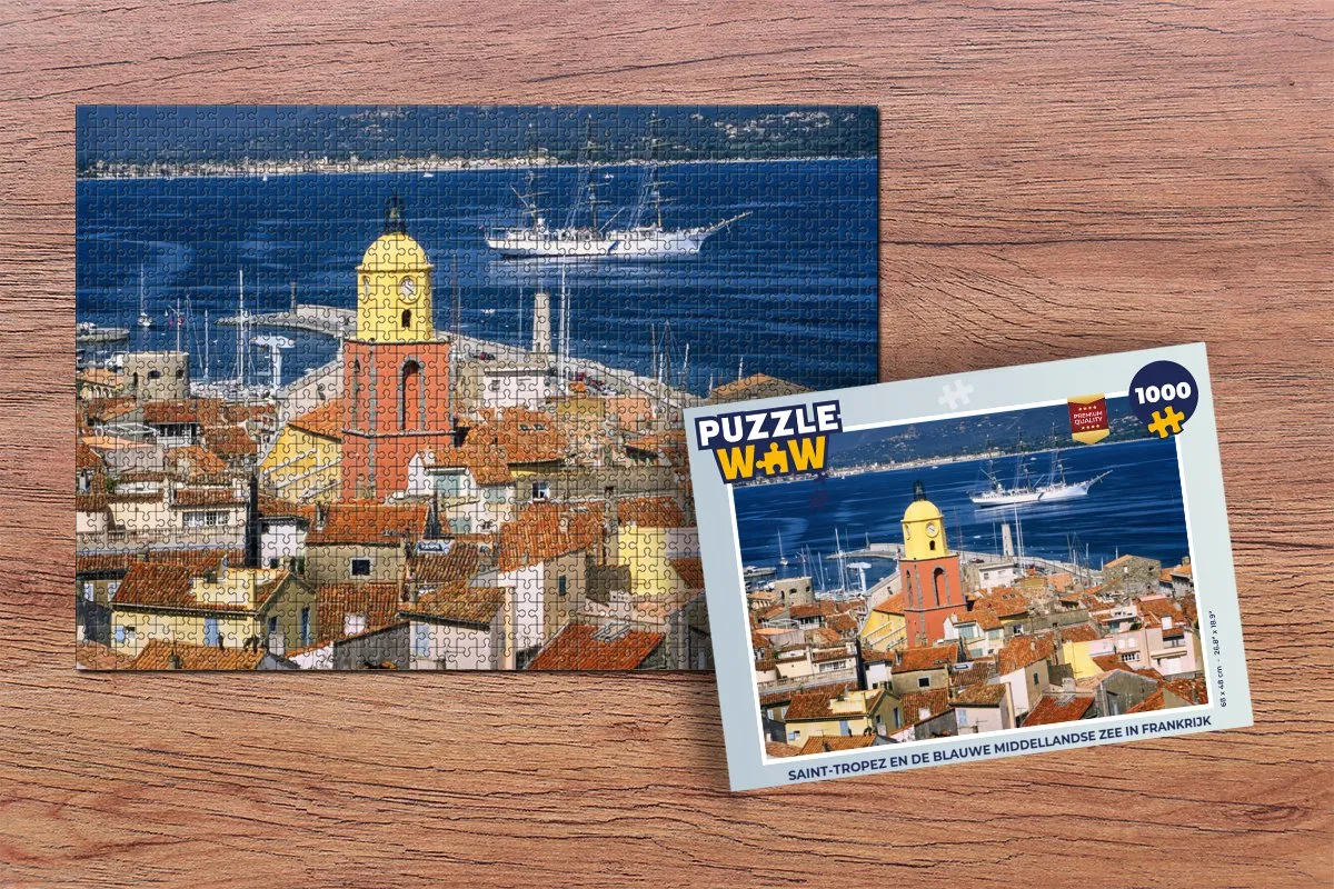 PuzzleWow Saint-Tropez Legpuzzel 1000 Stuks - Multicolor