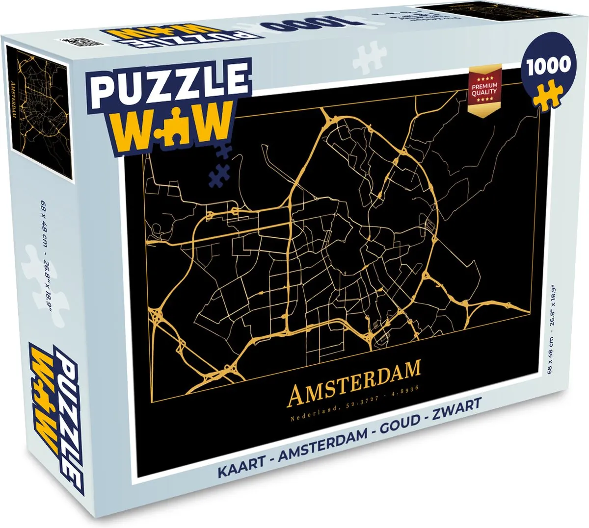 PuzzleWow Amsterdam Legpuzzel 1000 Stuks