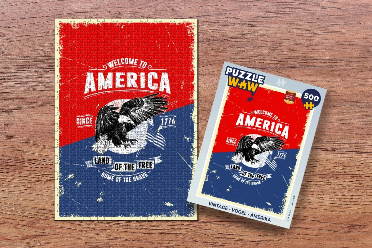 PuzzleWow Vogel Amerika Legpuzzel 500 Stuks - Multicolor