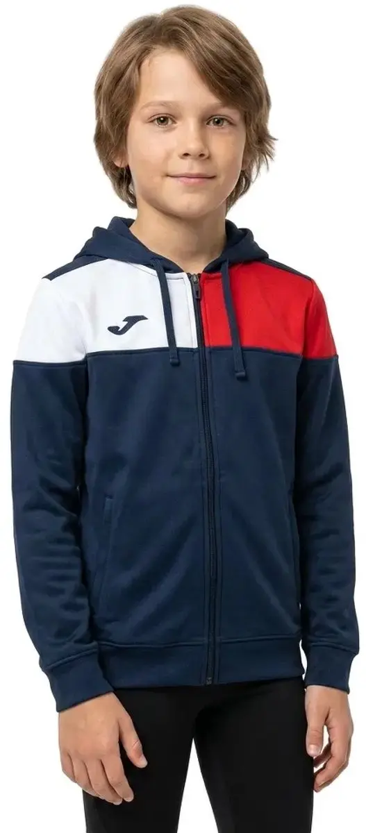 Joma Crew V Sweatshirt 9-10 jaar - Navy/Rood/Wit - afbeelding 3 van 3