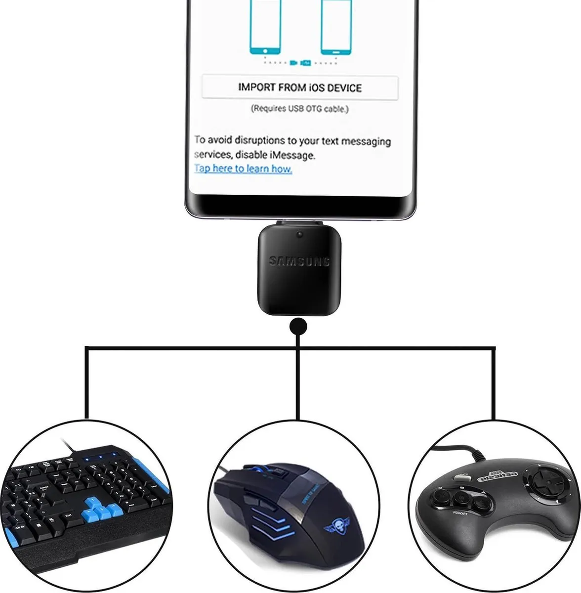 Samsung USB naar USB-C Adapter EE-UN930BBEGWW - Zwart - afbeelding 5 van 6