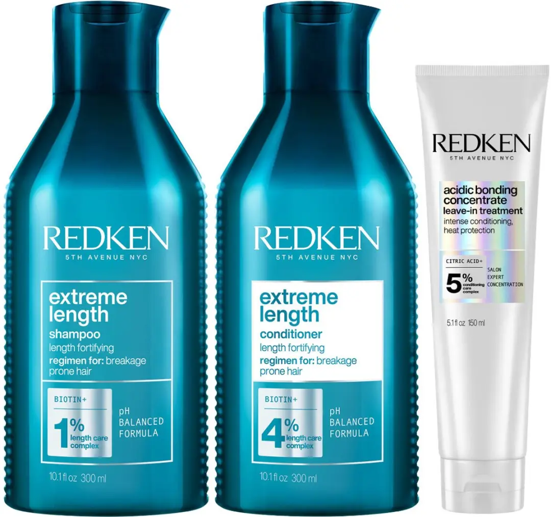 Redken Extreme Length Shampoo 300ml + Conditioner 300ml + ABC Leave-In Treatment