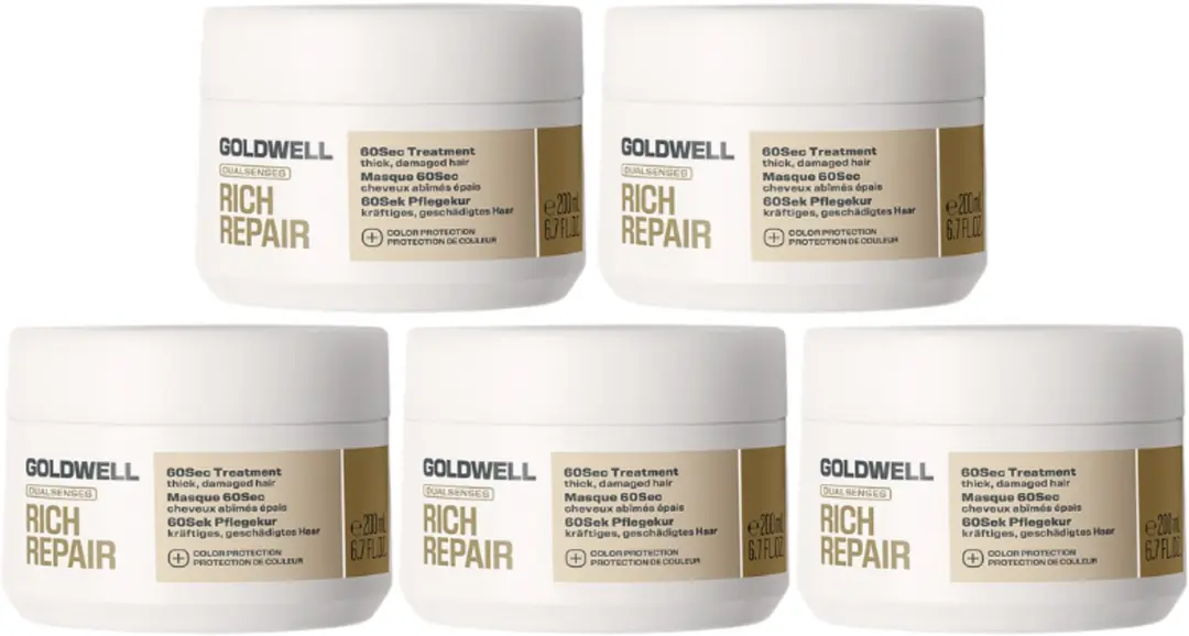 5X Goldwell Dualsenses Rich Repair 60sec Treatment 200ml