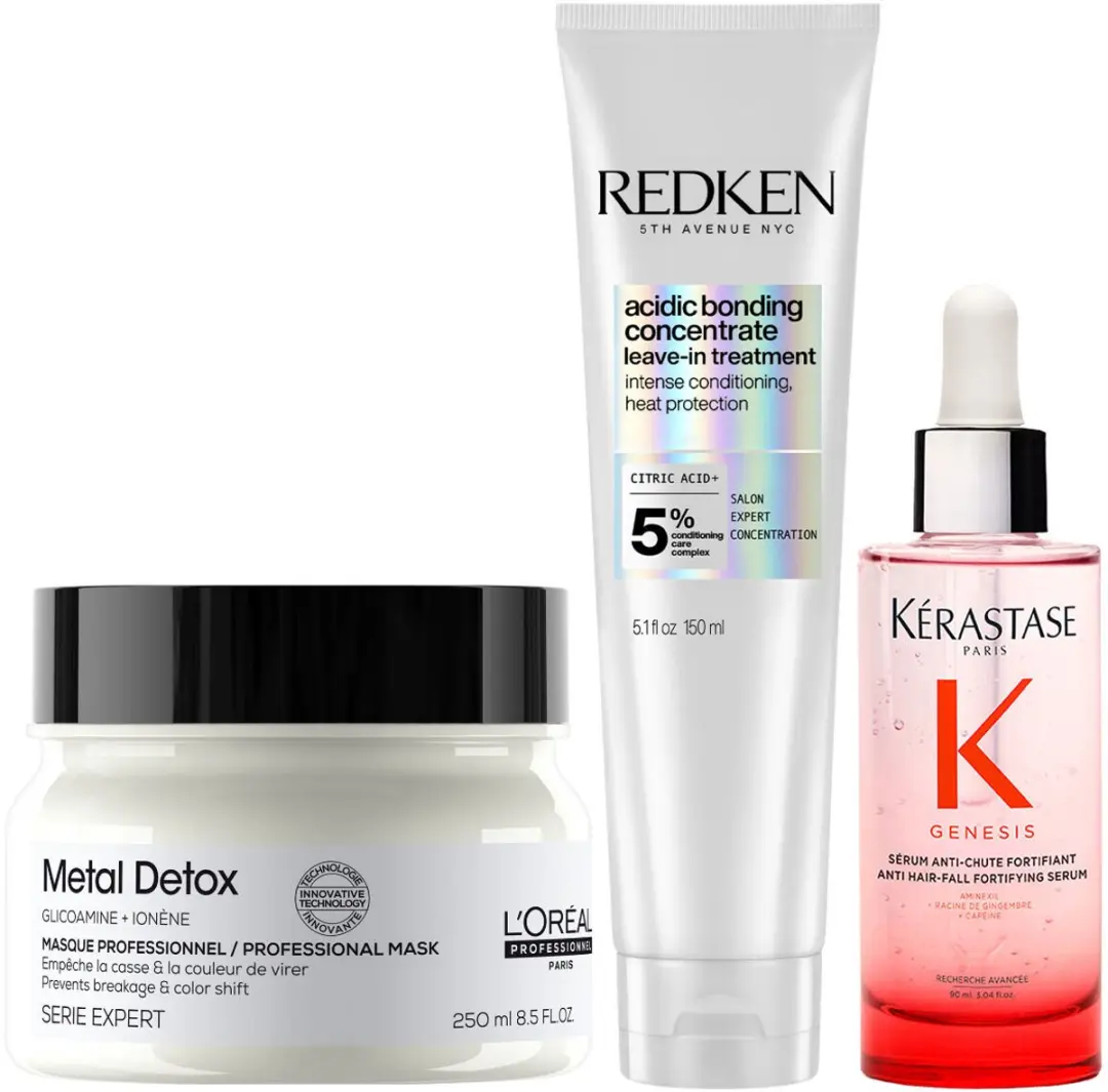 L'Oreal Metal Detox Mask 250ml + Redken ABC Leave-In 150ml + Kérastase Genesis