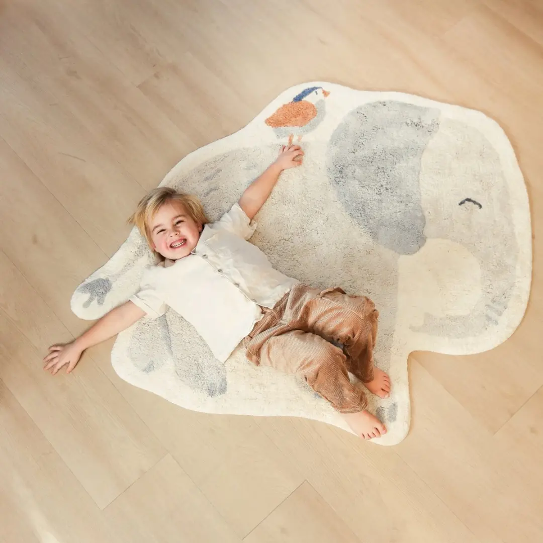 Little Dutch Olifant Vloerkleed 120x110cm Grijs - afbeelding 6 van 6