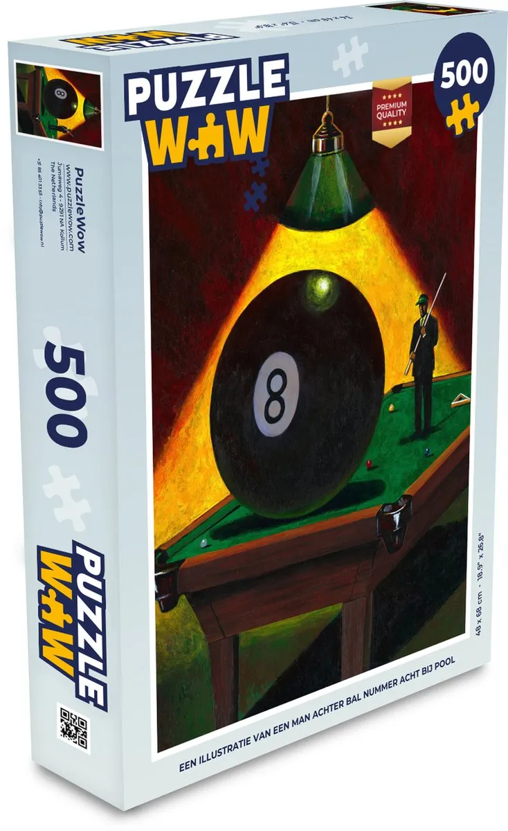 PuzzleWow Pool Legpuzzel 500 Stuks - Multicolor