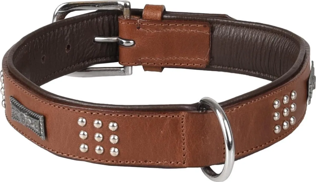 Flamingo Sedona Gevoerd Halsband - Bruin XL 47-55cm - afbeelding 5 van 5