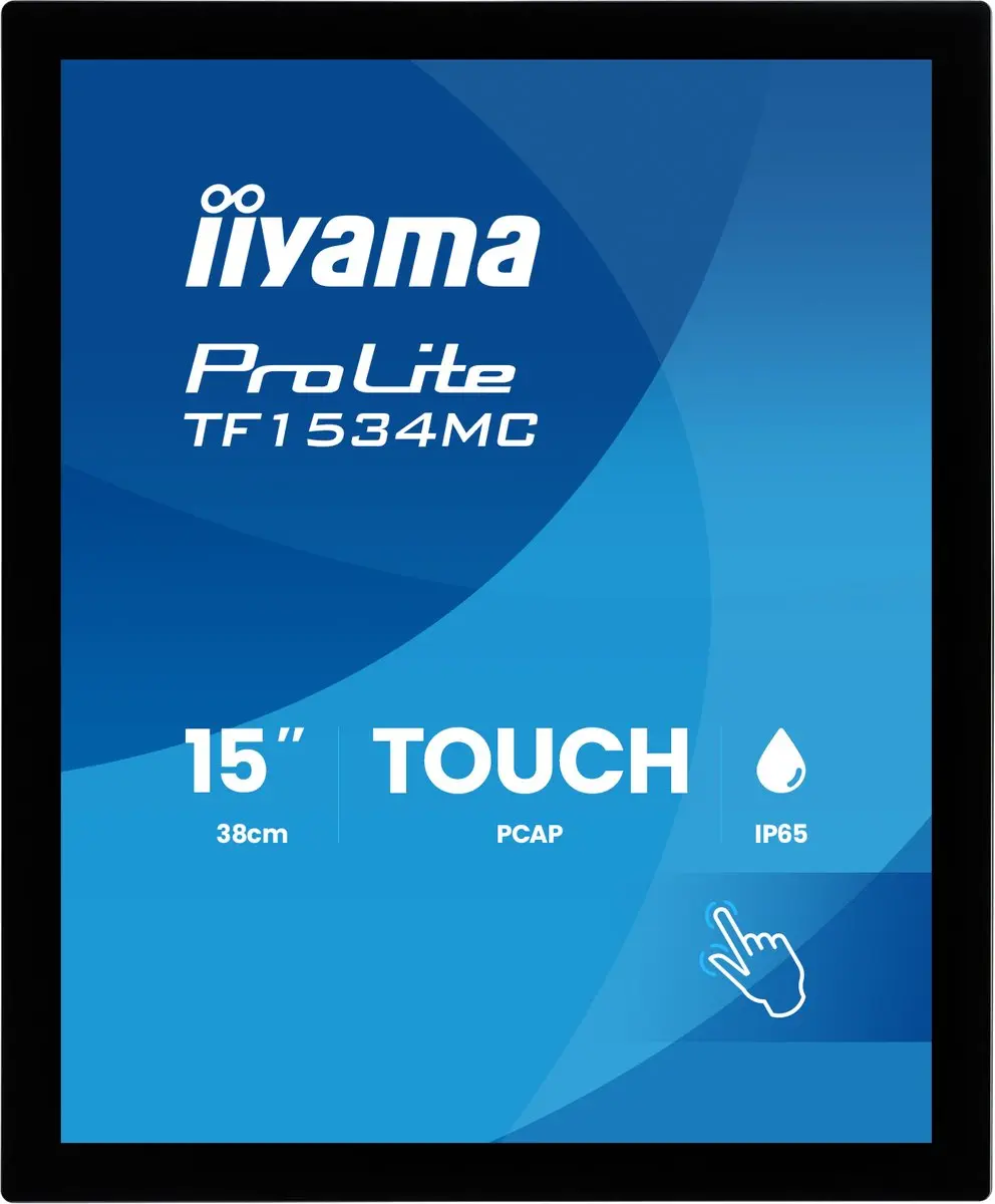 iiyama ProLite TF1534MC-B8X Touchscreen Monitor 15" - Zwart - afbeelding 6 van 6