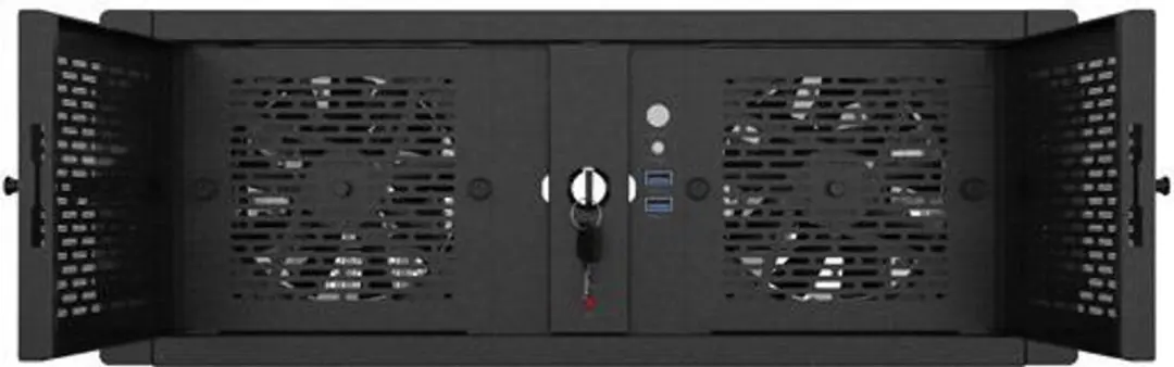 Lanberg SC01-5204-12B Serverbehuizing - ATX 520 12x 19" 4U - Zwart - afbeelding 4 van 6