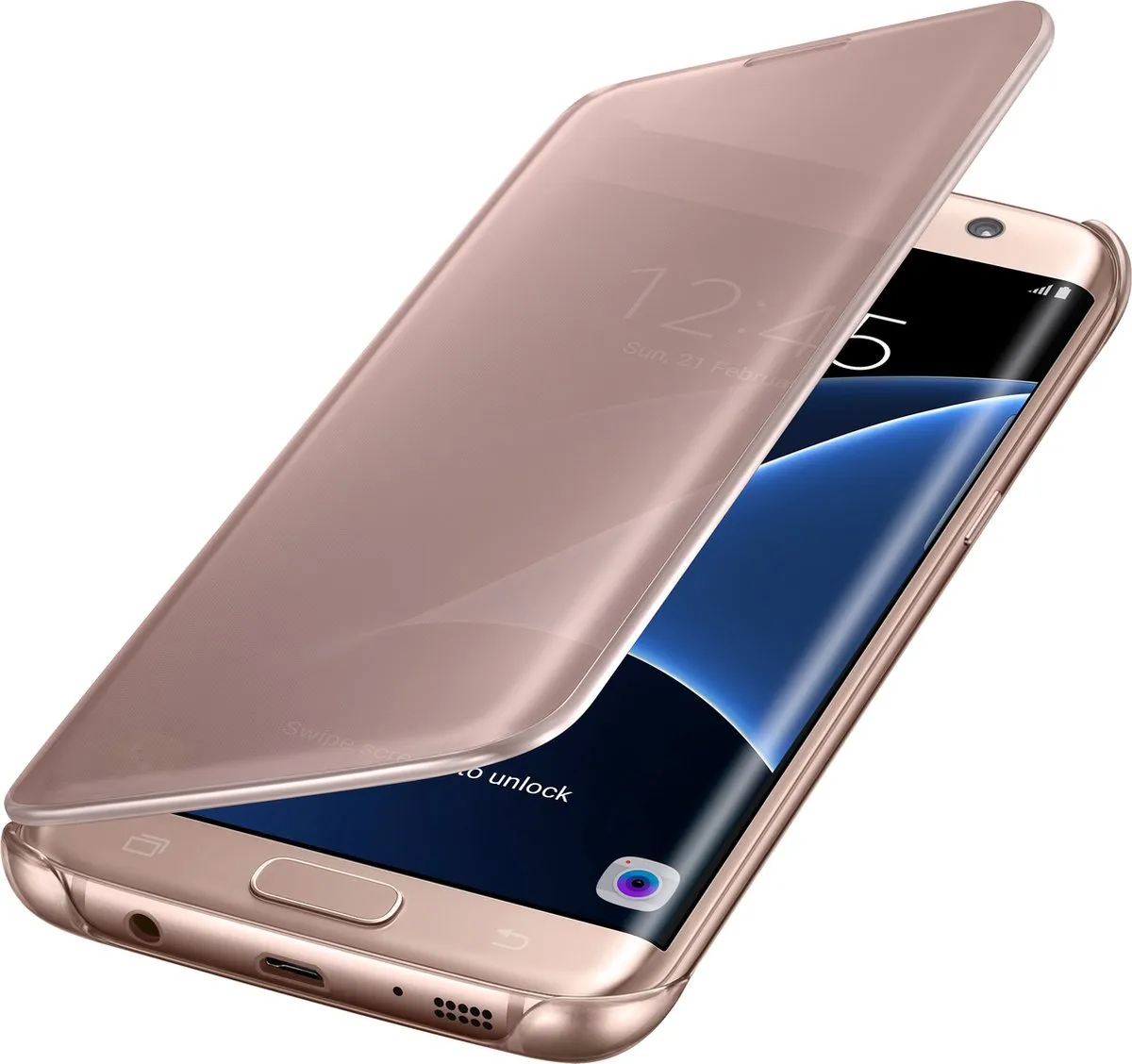 Samsung Clear View Cover G935CZEGWW - Roze Goud