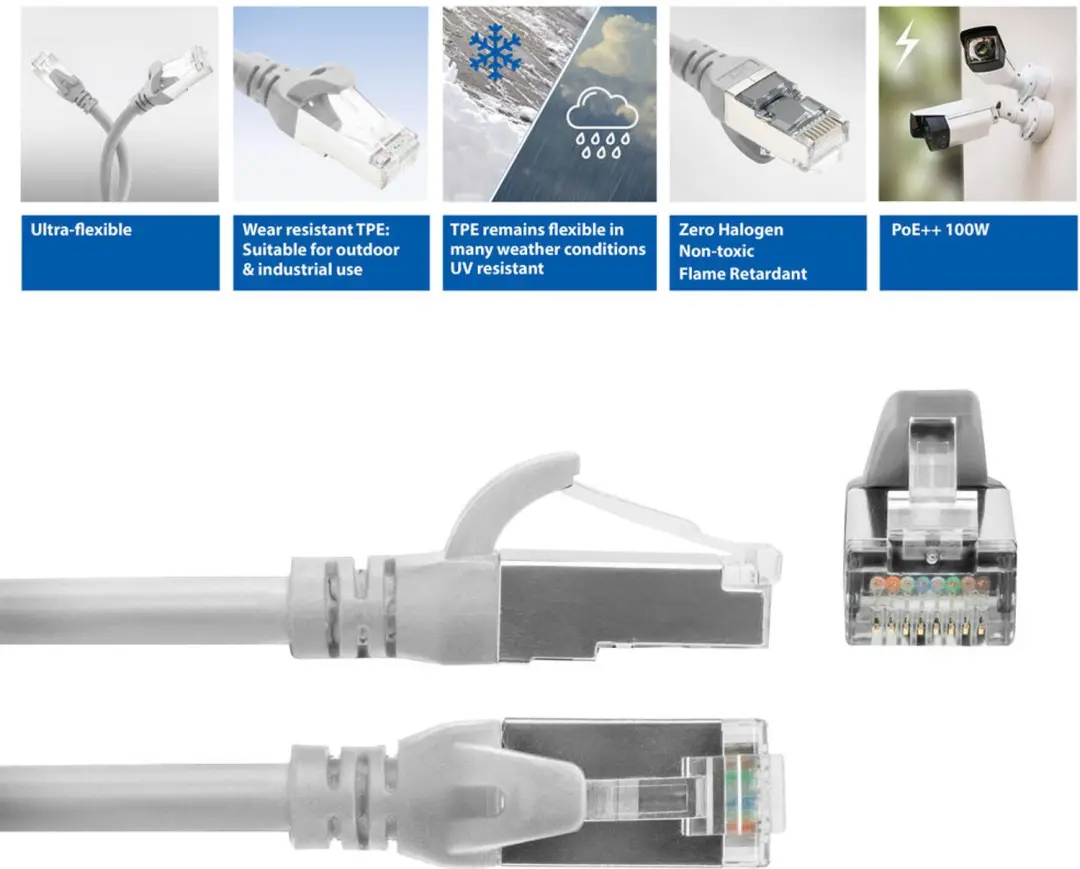 ACT FC2052 Patchkabel CAT6A 0,25m Grijs - afbeelding 6 van 6