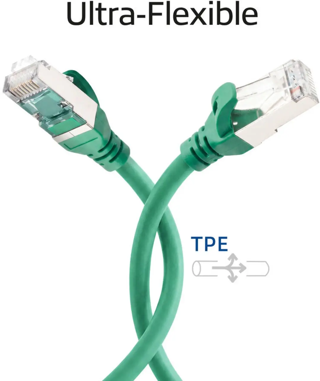 ACT Groen CAT6A Patchkabel 0,5m - S/FTP Snagless - afbeelding 4 van 6