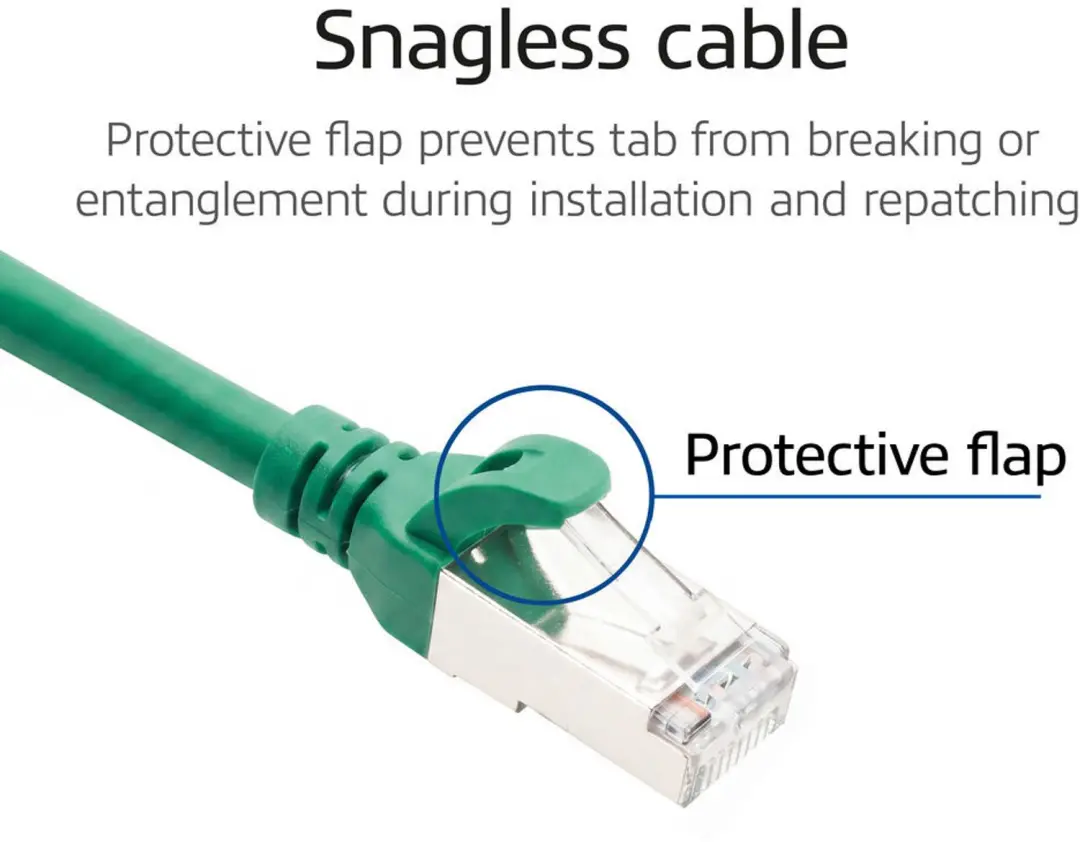 ACT Groen 7m TPE S/FTP CAT6A patchkabel snagless - afbeelding 3 van 6