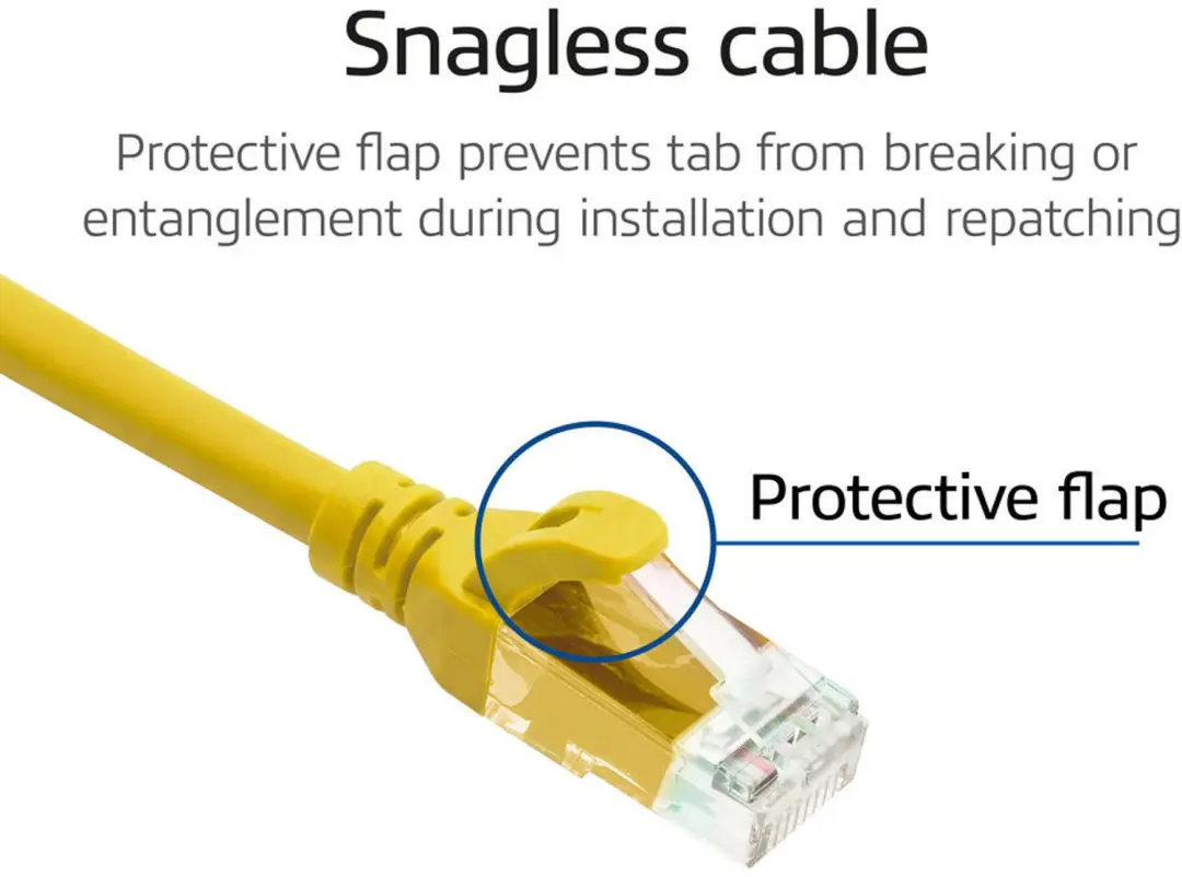 ACT Gele 3m TPE U/UTP CAT6A patchkabel snagless FC1803 - afbeelding 4 van 6