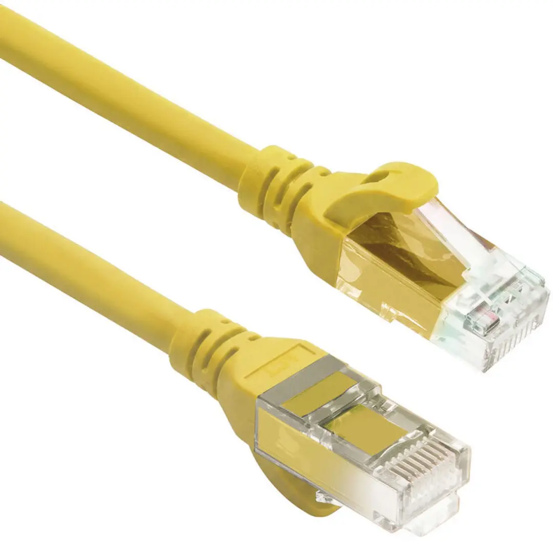 ACT Gele CAT6A ultra-flex patchkabel 0,25m snagless FC1852