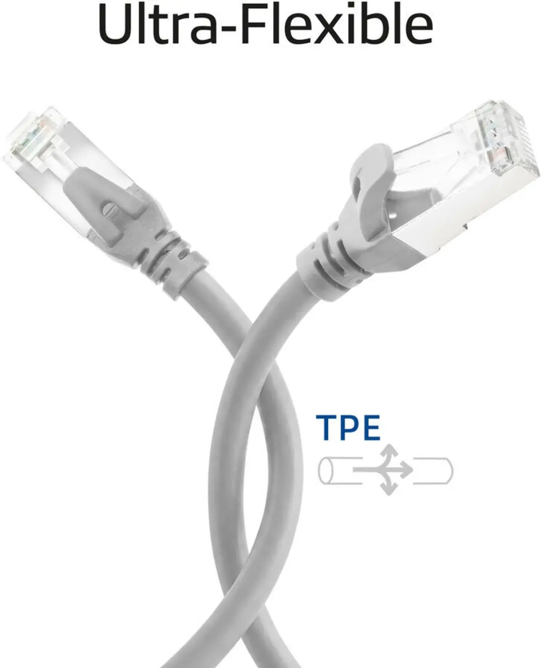 ACT FC2001 Patchkabel CAT6A 1m Grijs - afbeelding 4 van 6
