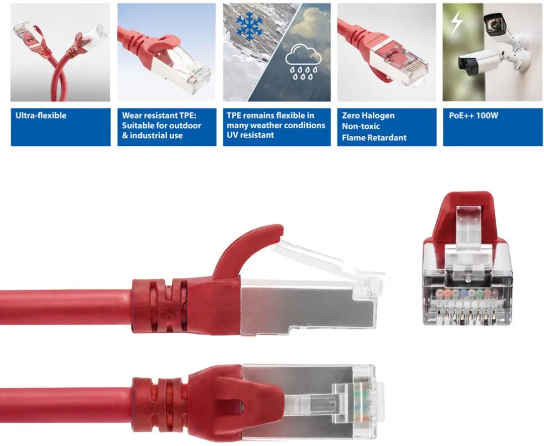 ACT FC2505 Patchkabel CAT6A 5m Rood - afbeelding 6 van 6