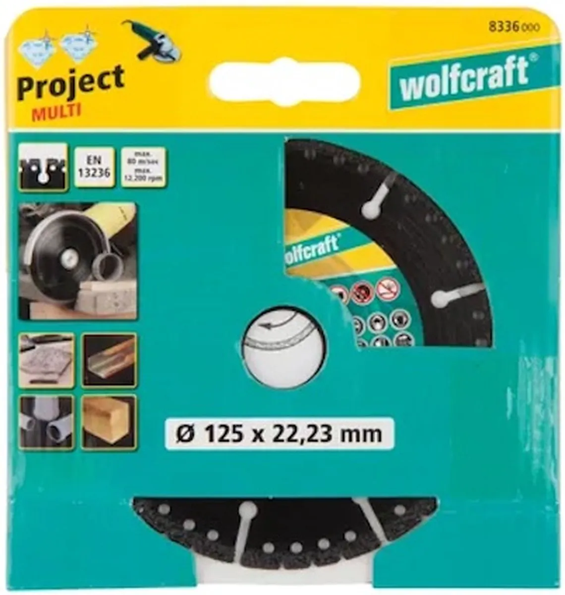 Wolfcraft Diamant Doorslijpschijf PRO MULTI 125mm - 22.2mm As