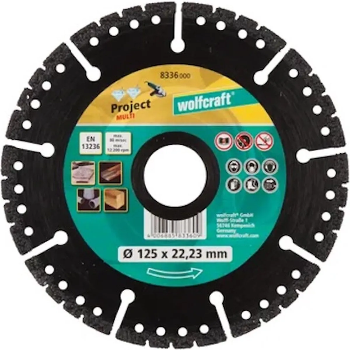 Wolfcraft Diamant Doorslijpschijf PRO MULTI 125mm