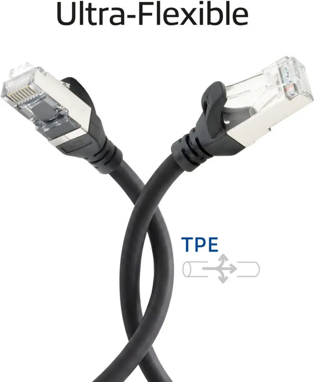 ACT FC2900 Patchkabel CAT6A 0,5m - Zwart - afbeelding 4 van 6