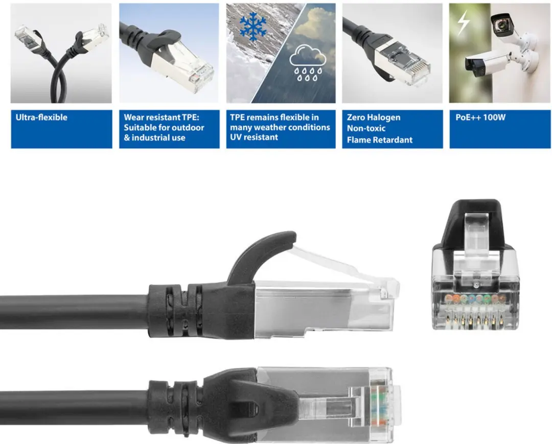 ACT FC2903 Netwerkkabel CAT6A 3m - Zwart - afbeelding 6 van 6