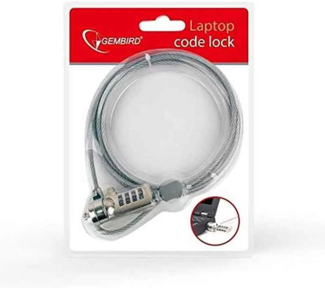 Gembird LK-CL-01 Notebookbeveiligingskabel - Zilver - afbeelding 6 van 6
