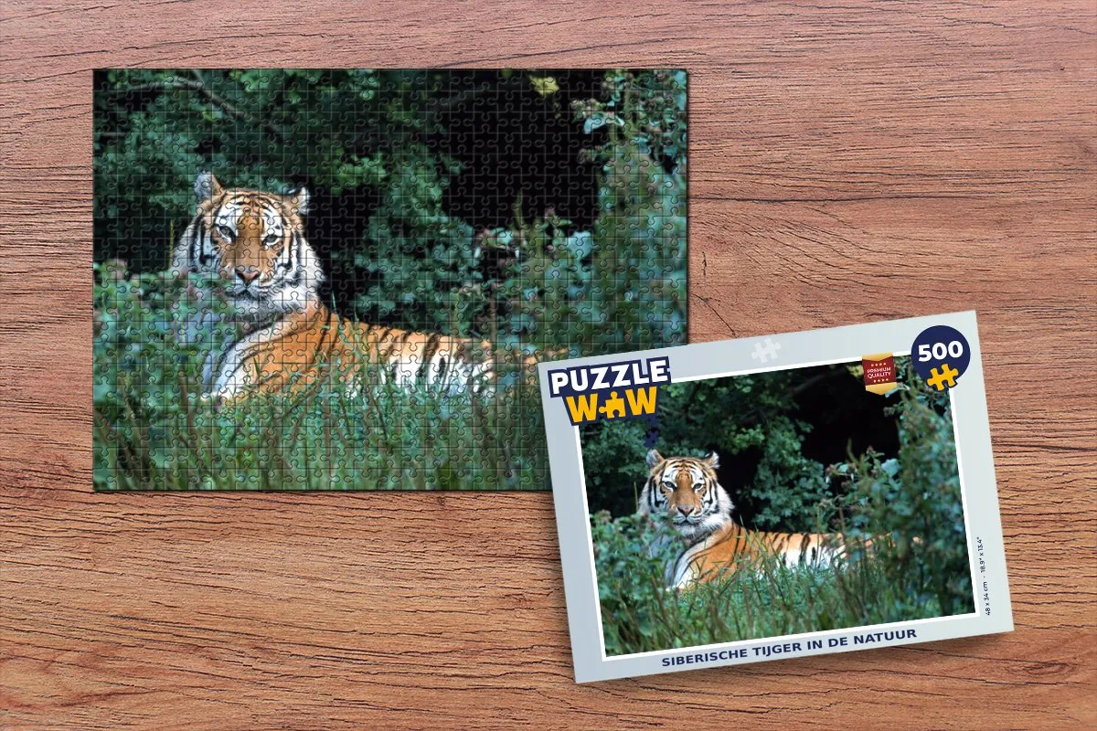 PuzzleWow Tijger Legpuzzel 500 Stuks - Multicolor