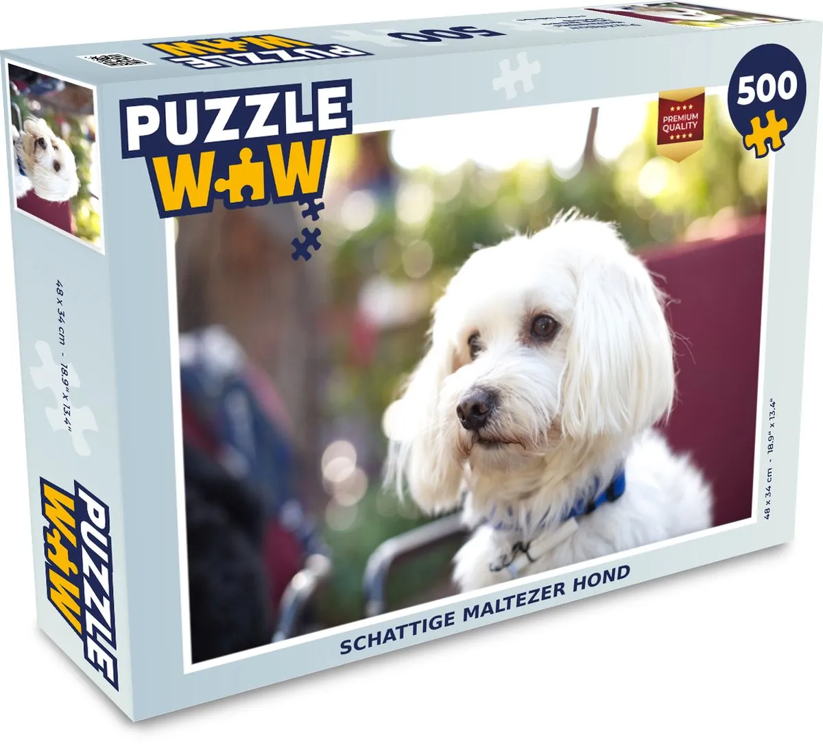 PuzzleWow Maltezer Hond Legpuzzel 500 Stuks