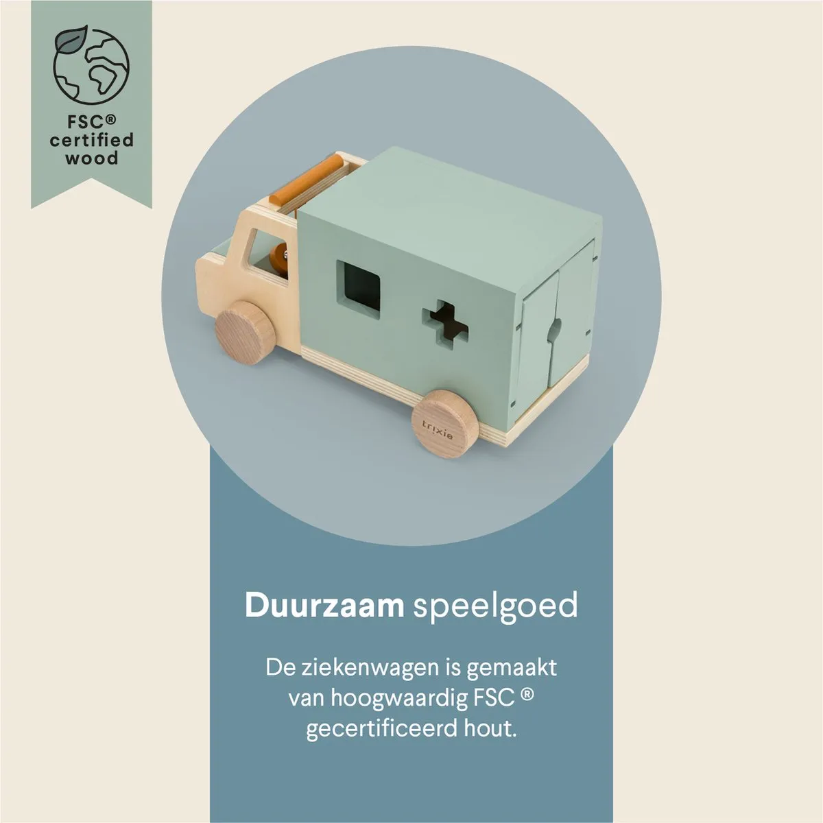 Trixie Houten Ambulance Auto 5400858364920 - Multi