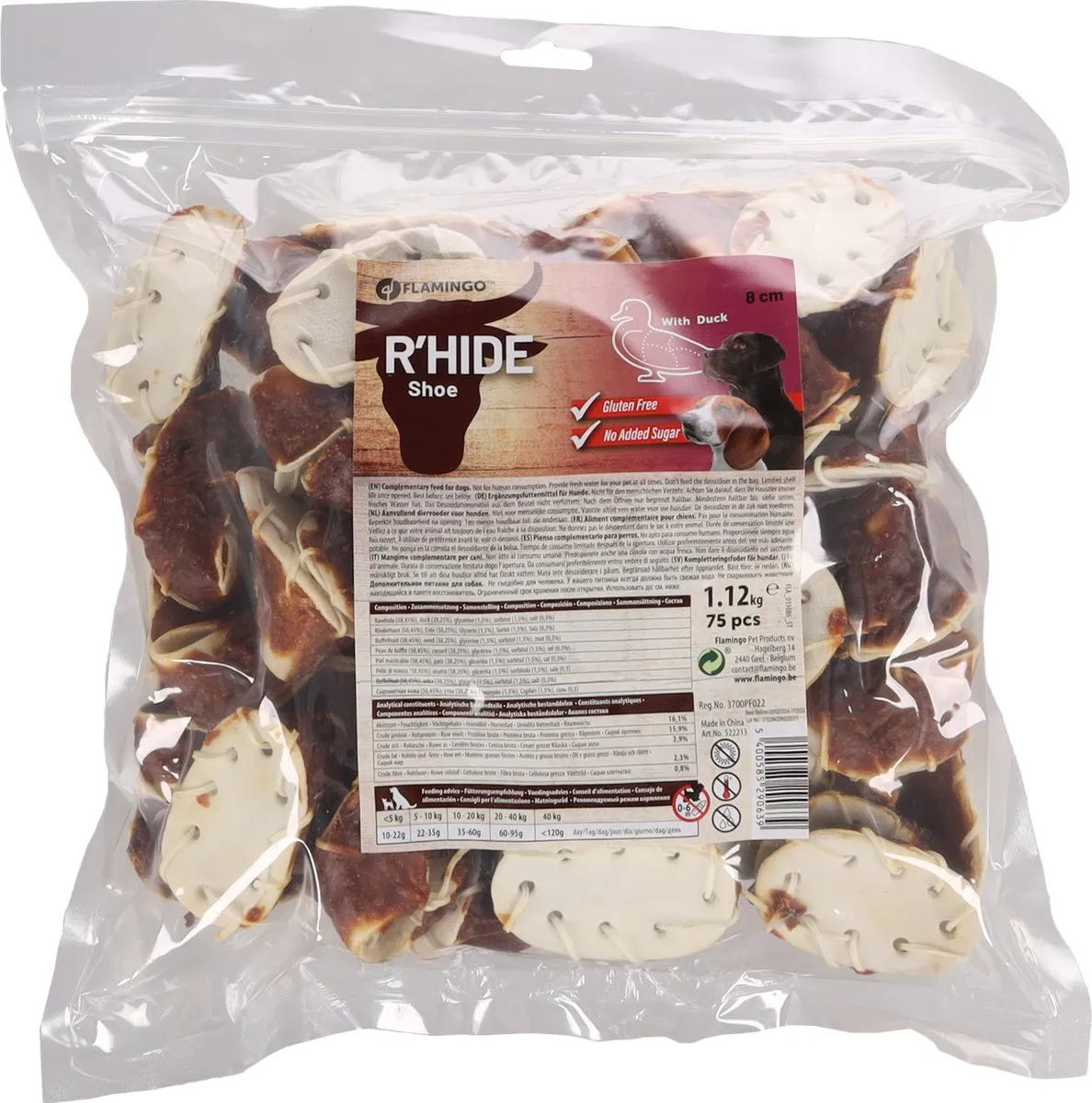 Flamingo R'Hide Schoen Hondensnack - 75 Stuks