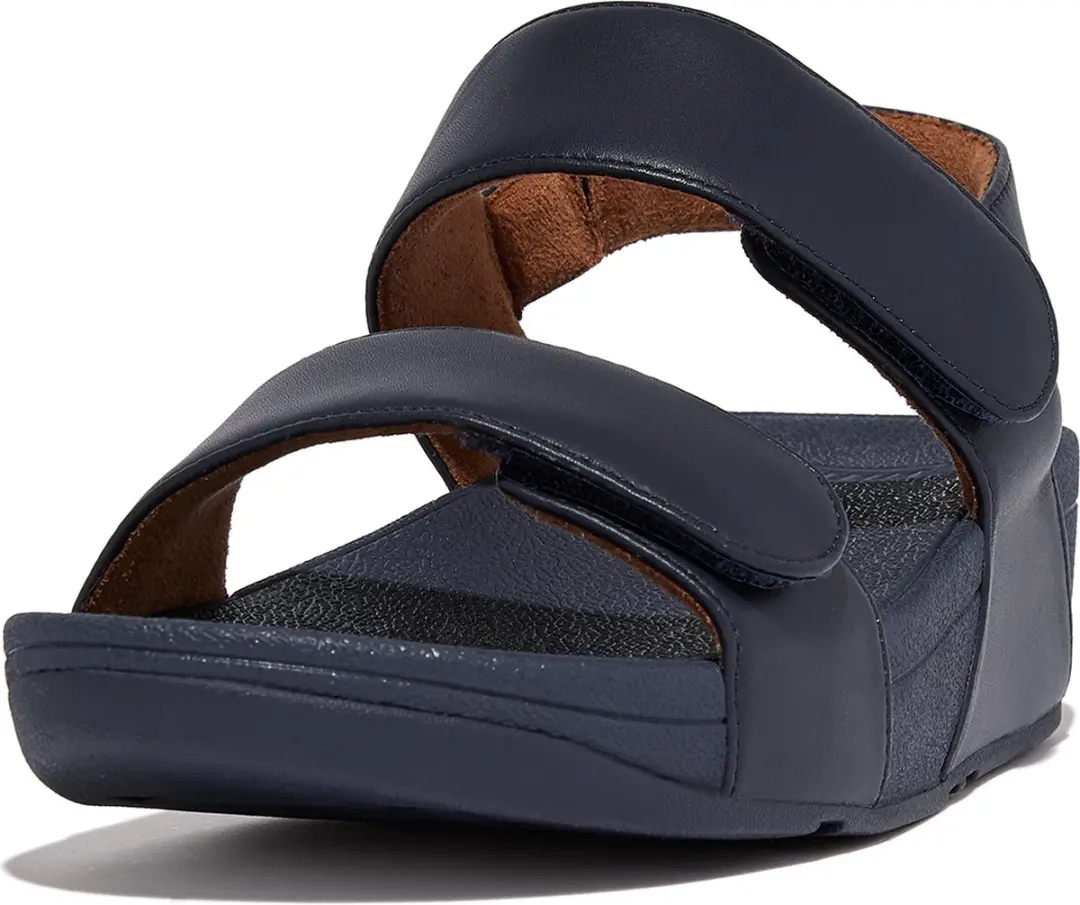 Fitflop Slipper Lulu Adjustable Leather Back-Strap Sandals Blauw - afbeelding 2 van 2