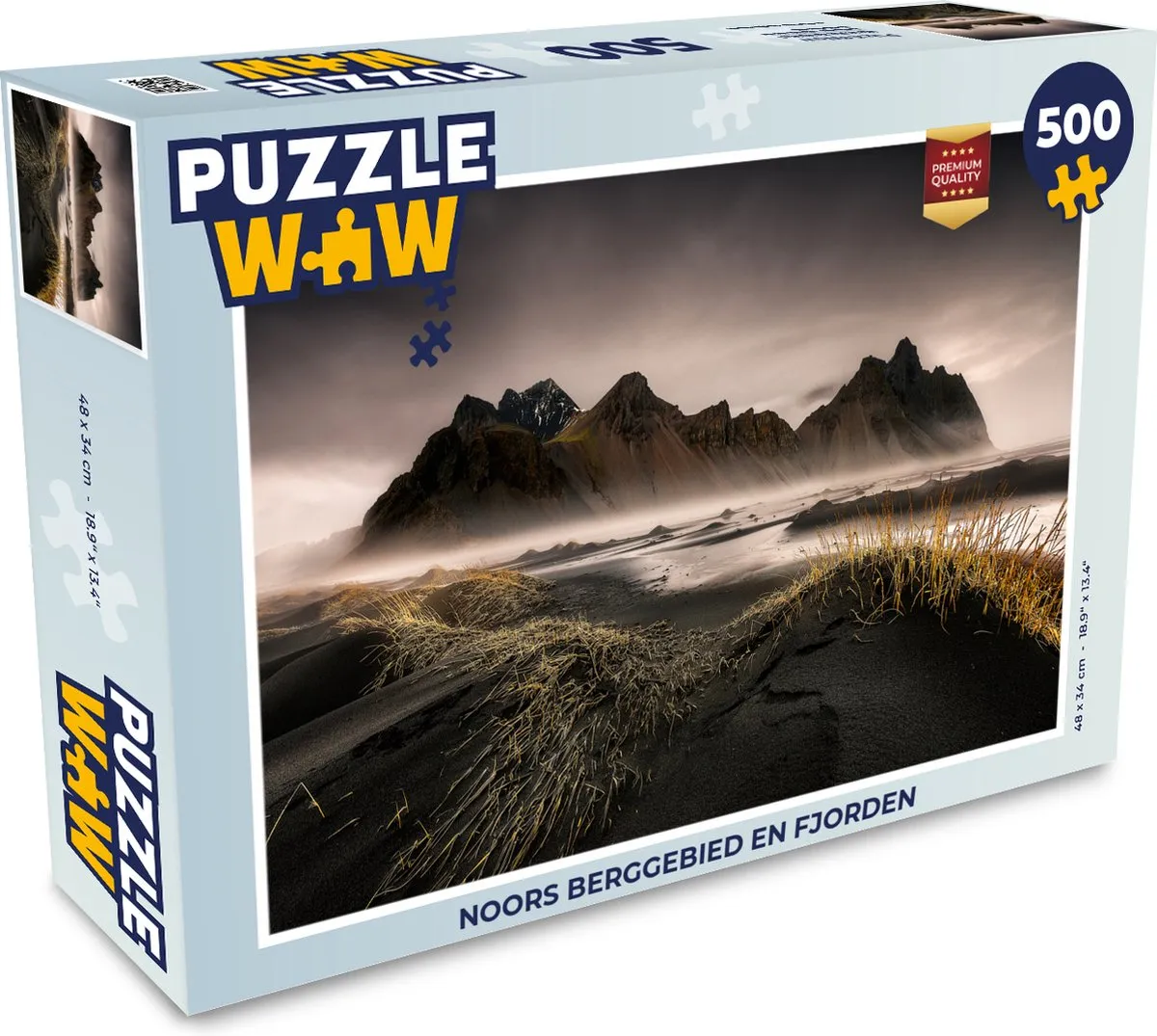 PuzzleWow Legpuzzel Noors Berggebied 500 Stuks