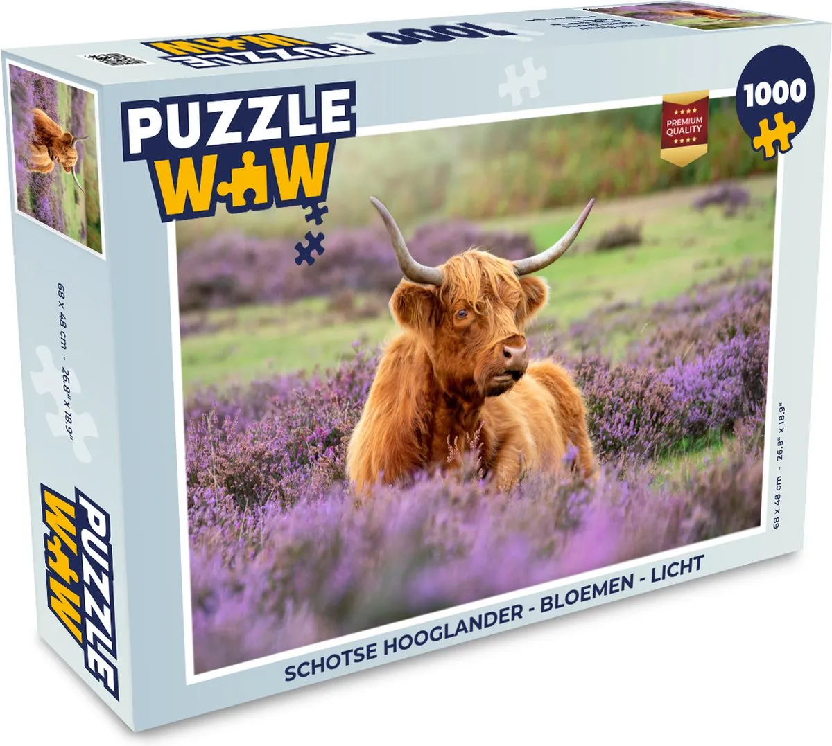 PuzzleWow Schotse Hooglander Legpuzzel 1000 Stuks