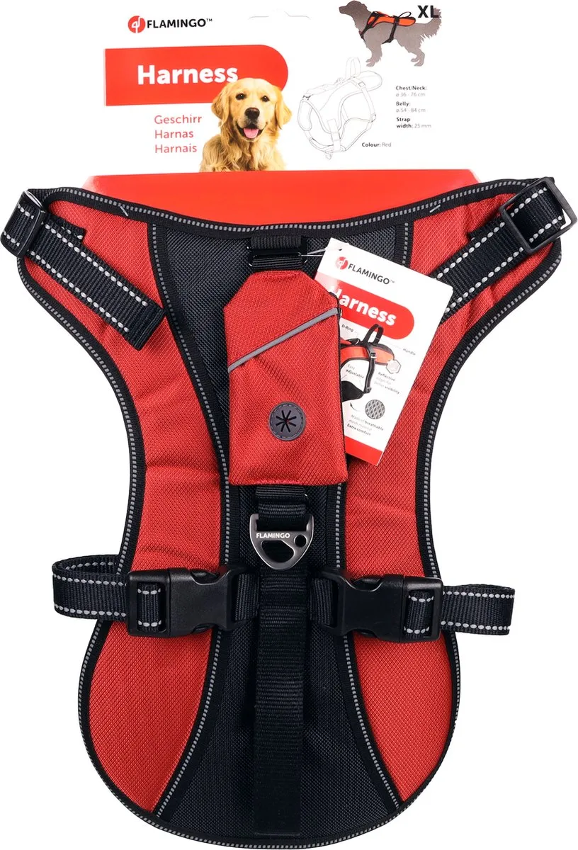 Flamingo Kelso Hondenharnas Rood XL 54-84cm