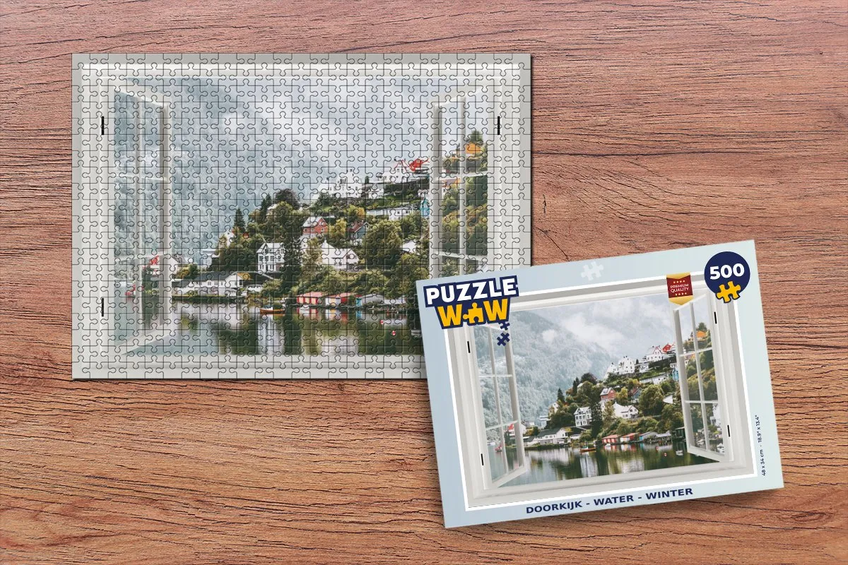 PuzzleWow Water Winter Legpuzzel 500 Stuks - Multicolor